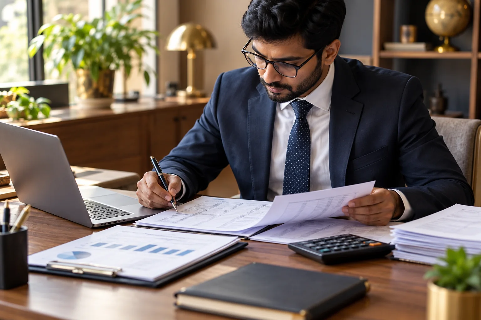 Illustrative accounting and financial reporting workspace